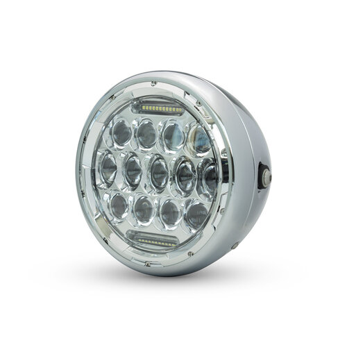 7" Chrom Multi-Projektor LED-Scheinwerfer + DRL-Einsatz - 75w