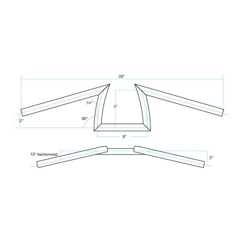 Biltwell Keystone-stuur "1"-(Kies Kleur)