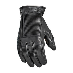 Bronzo Lederhandschuhe - Schwarz