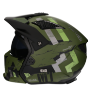 Helm Streetfighter SV Skull Matt Grün-(Größe Wählen)