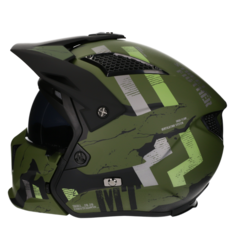 Helmet Streetfighter SV Skull Matt Green-(Choose Size)
