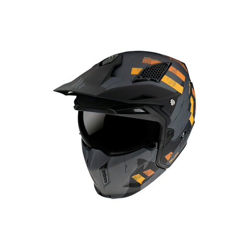 MT Helmets Helm Streetfighter SV Skull Mat Grey-(Choose Size)