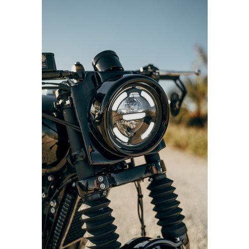 Royal Enfield Interceptor and Continental Headlight Cowl For Mini Singer Speedometer