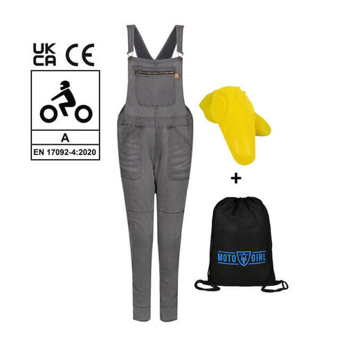 Motogirl Irene Grey „Dungri“-Overall