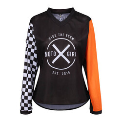 MotoXGirl Jersey - Black/Orange