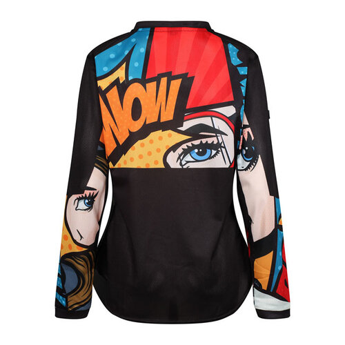 Motogirl Maillot Cross Pop Art - Noir