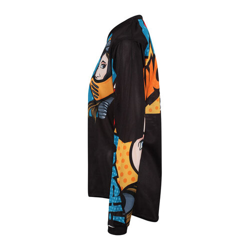 Motogirl Maillot Cross Pop Art - Noir