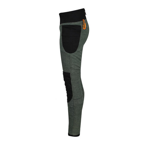Motogirl Ribbed Knee Leggings - Black