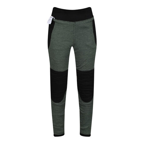 Motogirl Ribbed Knee Leggings - Black