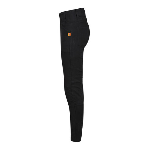 Motogirl Ribbed Knee Leggings - Black