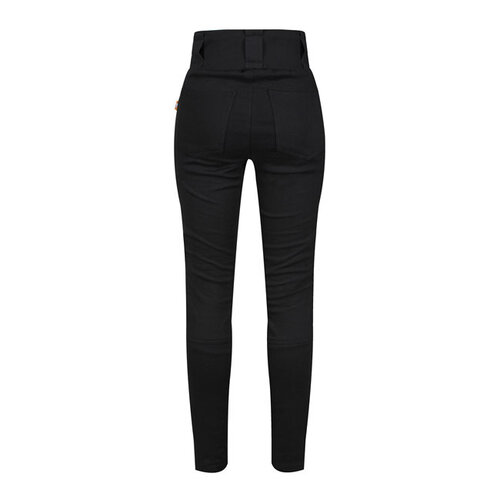 Motogirl Ribbed Knee Leggings - Black