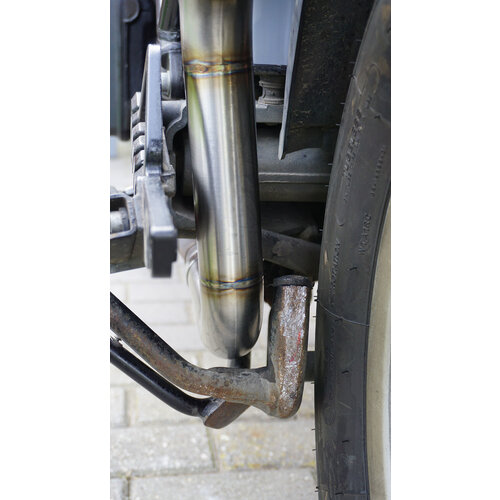 RMR BMW K75 Highmount linkpijp  (roestvrij staal)