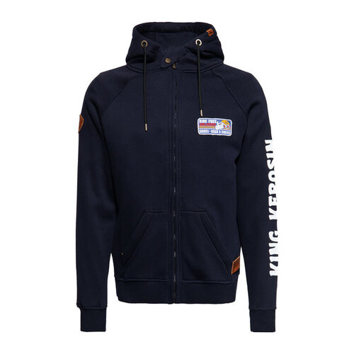 King Kerosin Ride Grass Adventure Gear Hoodie - Dark Blue