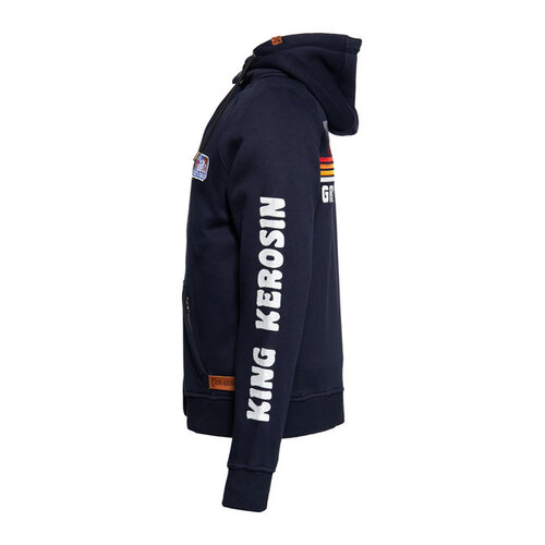 King Kerosin Sweat à Capuche Ride Grass Adventure Gear - Bleu Foncé