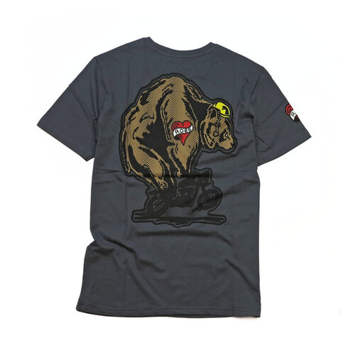 Roeg T-shirt Throttle Bear - Gris