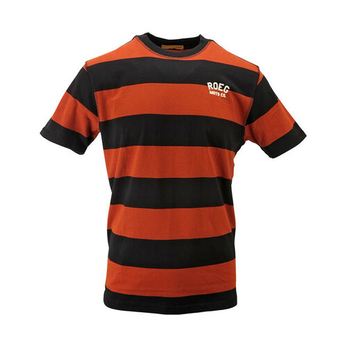 Roeg Camiseta de rayas Cody - Negro/Naranja