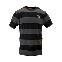 Cody Gestreept T-shirt - Zwart/Grijs