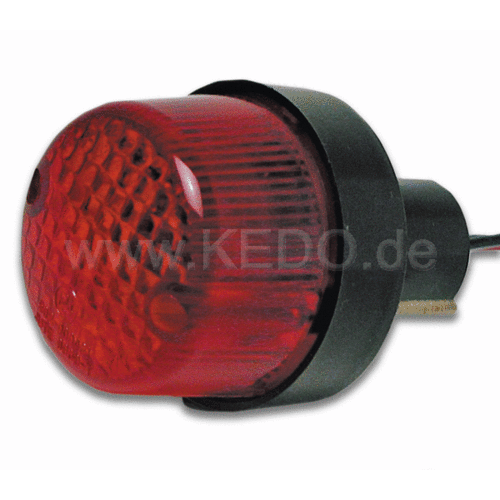 Kedo Mini Fanale Posteriore (48 mm) incl. Supporto- Approvato "E".