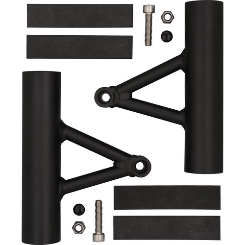 Kedo Aluminium Koplampbeugels (1 paar), Wrenchmonkees/GibbonSlap-stijl - Zwart Gecoat