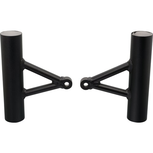 Kedo Aluminium Koplampbeugels (1 paar), Wrenchmonkees/GibbonSlap-stijl - Zwart Gecoat