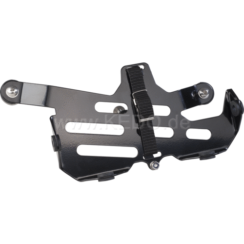 Kedo Rack per Tanica di Ricambio, Acciaio Inossidabile Verniciato a Polvere Nero, Incl. Materiale di Montaggio, SENZA Tanica