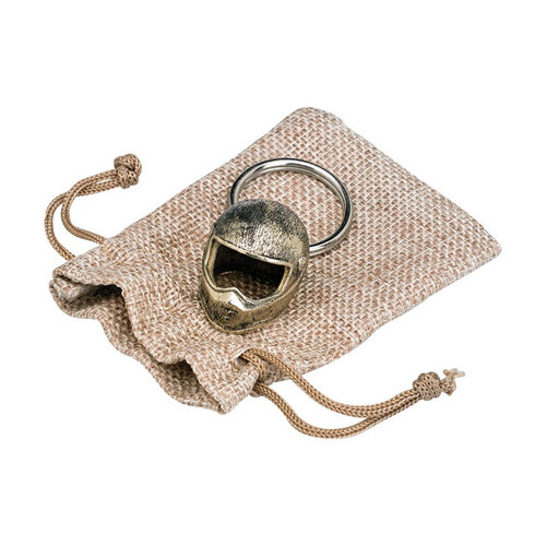 Biltwell Schlüsselanhänger Lane Splitter Helm | Weißmessing Gegossen