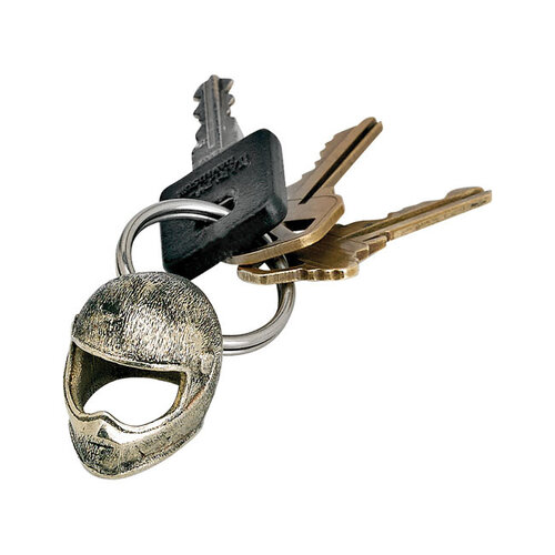 Biltwell Schlüsselanhänger Lane Splitter Helm | Weißmessing Gegossen