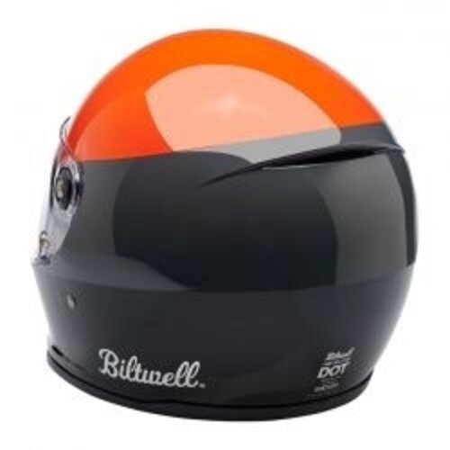 Biltwell Splitter Casque Podium Brillant | Orange/Gris/Noir