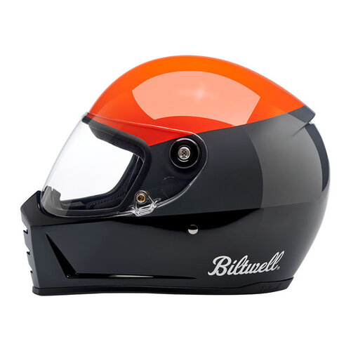 Biltwell Splitter Helm Podium Gloss | Orange/Grau/Schwarz