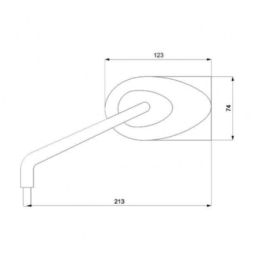 Universal Stone Mirrors Handlebar Mounting in Pair | (Choose Color)