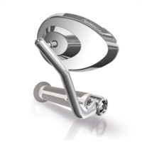 Universal Retrostone Mirrors Handlebar Mounting in Pair | Chrome