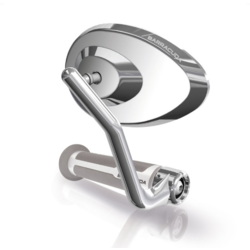 Universal Retrostone Mirrors Handlebar Mounting in Pair | Chrome