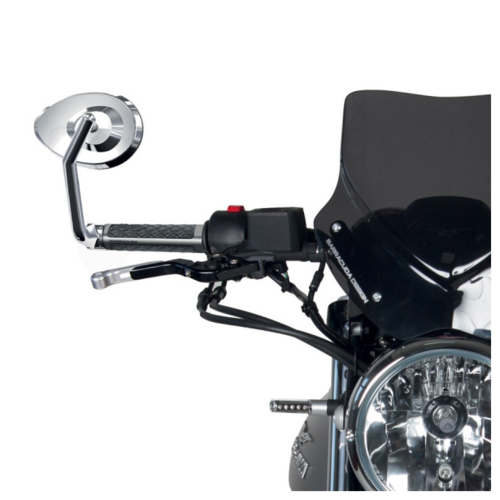 Universal Retrostone Mirrors Handlebar Mounting in Pair | Chrome