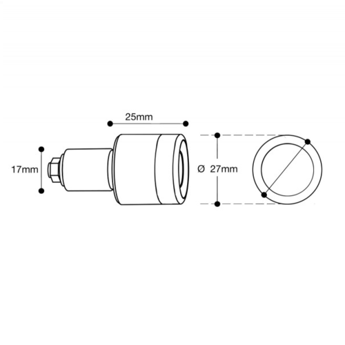 Universal Antivibration Bar Ends in Pair | (Choose Color)