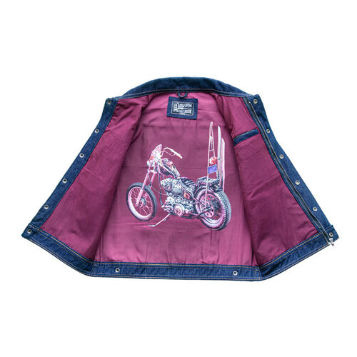 Denimvest met Rain-Splitter | Kies de Maat