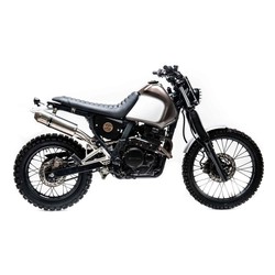 Escape OVAL SATIN 2en1 Slip-On con Redondo Ø 105mm para Honda NX 650 Dominator