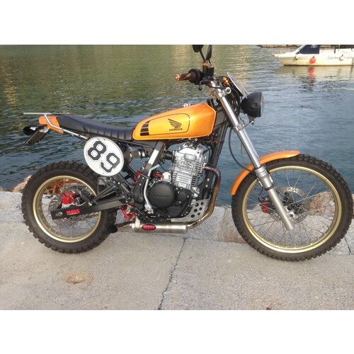 MASS Scarico TITAN 2in1 Sotto Motore per Honda Dominator