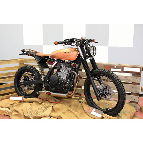 MASS Échappement TITAN 2en1 Sous Moteur pour Honda Dominator