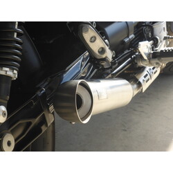 Coppia Scarichi Inox Hot Rod Style (Slip-On) per Moto Guzzi BOBBER V9/ROAMER | (Scegli Opzione)
