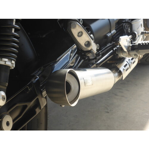 INOX Hot Rod Style (Slip-On) paar Uitlaat voor Moto Guzzi BOBBER V9/ROAMER | (Kies Optie)