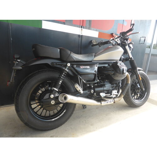 Pareja Escape INOX Hot Rod Style (Slip-On) para Moto Guzzi BOBBER V9/ROAMER | (Elegir Opción)