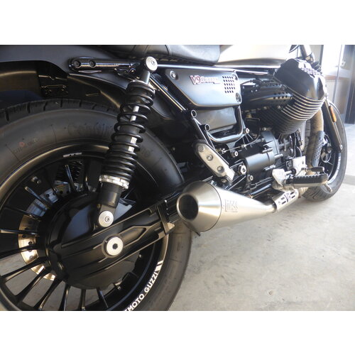TROMB INOX RETRO (Slip-On) paar Uitlaat voor Moto Guzzi BOBBER V9/ROAMER | (Kies Optie)