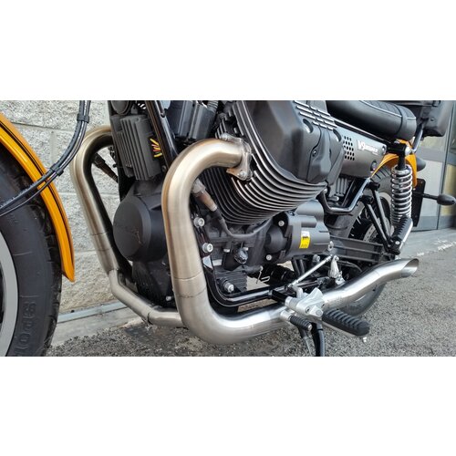 Hot Rod Catalytic Kit Completo 2in2 Exhaust for Moto Guzzi BOBBER V9/ROAMER | (Choose Option)