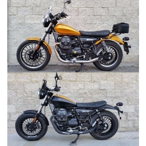 Hot Rod Catalytic Kit Completo 2in2 Uitlaat voor Moto Guzzi BOBBER V9/ROAMER | (Kies Optie)