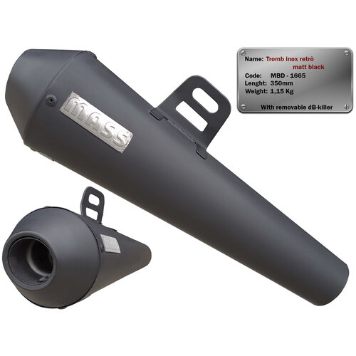 TROMB INOX RETRO (Slip-On) Exhaust for Royal Enfield Continental GT 500 | (Choose Option)