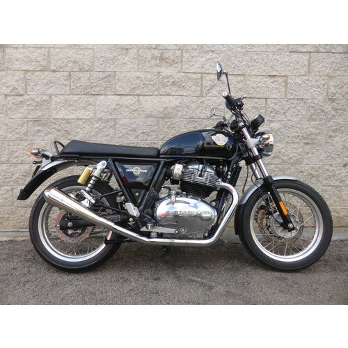 TROMB INOX RETRO Coppia (Slip-On) Scarico per Royal Enfield Interceptor 650 | (Scegli Opzione)