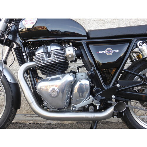 Sistema Completo de Escape Hot Rod 2in2 para Royal Enfield Interceptor 650 / Continental GT 650 | (Elegir Opción)