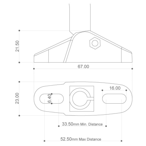 Universal RACE Mirrors Fairing Mounting (Sport) | Pair