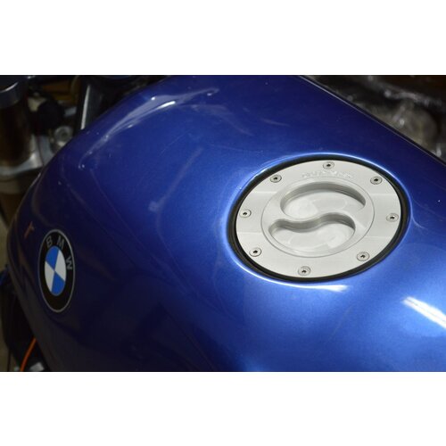 Dixerparts Tankdeckel für BMW K75/K100/K1100 Cafe Racer Scrambler | Silber