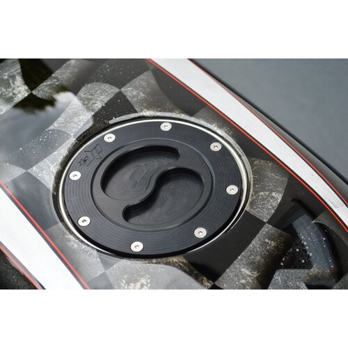 Dixerparts Coperchio del Serbatoio del Tappo del Serbatoio Dell'aereo per BMW K75/K100/K1100 Cafe Racer Scrambler | Nero